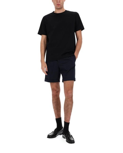 Lardini Blue Cotton Tailored Shorts for men