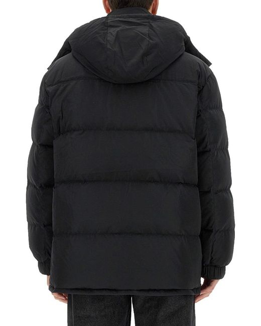 Maison Kitsuné Black Oversized Puffy Jacket With High Collar