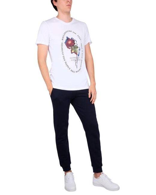 Ballantyne White Crewneck T-Shirt for men