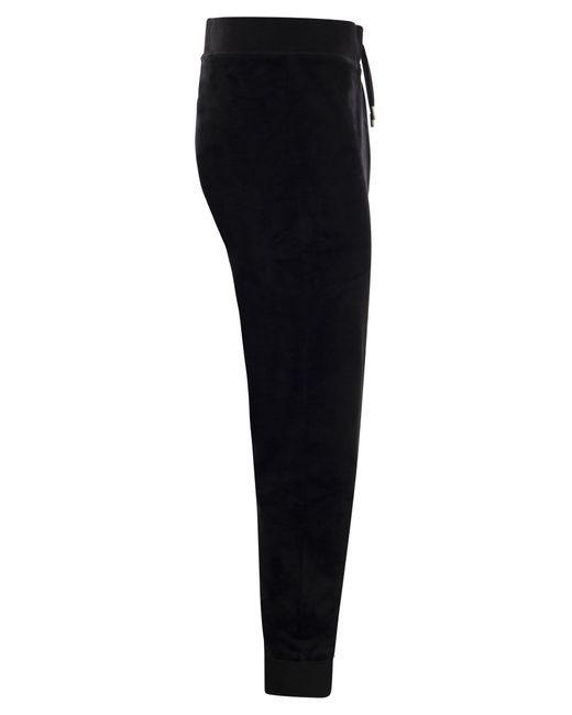 Pantalones de terciopelo de algodón de alta costura Juicy Couture de color Black