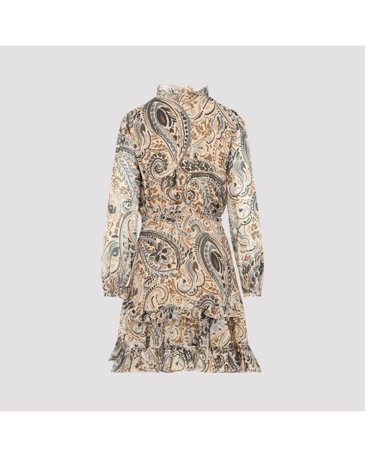 Etro Mini Dress in het Natural