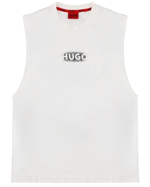 HUGO White Top Con Logo