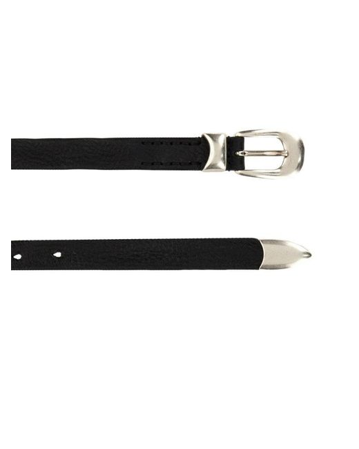 Our Legacy Black Textured Buckle Belt
