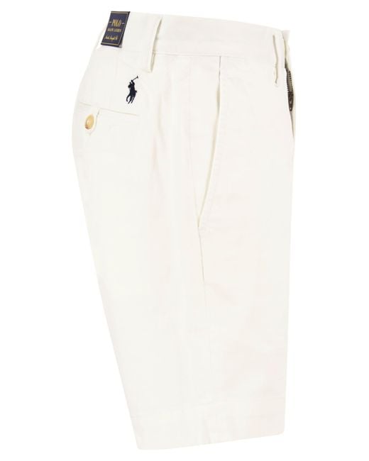 Polo Ralph Lauren White Stretch Classic Fit Chino Short