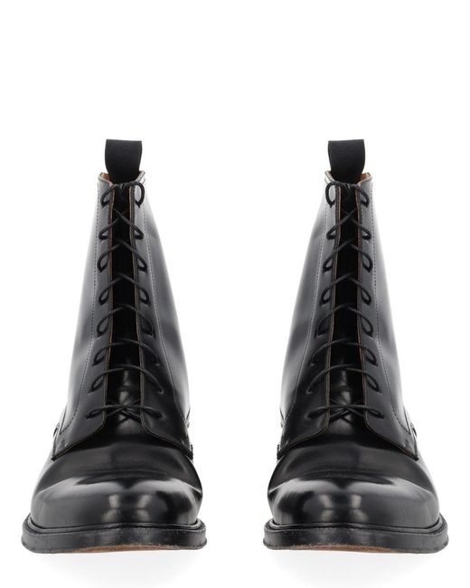 Maison Margiela Black Leather Boots for men