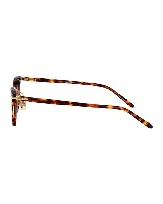 Linda Farrow Brown Darkt-Shell/Lightgold/ Acetate Glasses