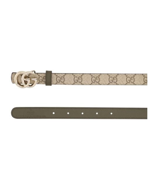 Gucci Brown Reversible Belt "Gg Marmont"