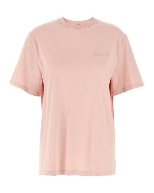 ROTATE BIRGER CHRISTENSEN Pink T-Shirts And Polos