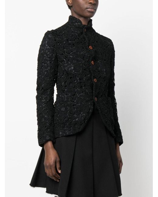 Comme des Garçons Black Single-Breasted Jacket