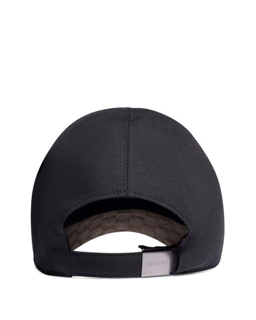 Gucci Black Gg Detail Baseball Cap for men
