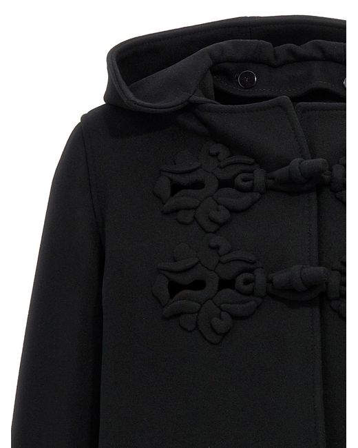 Valentino Garavani Black Embroidery Coat Coats, Trench Coats