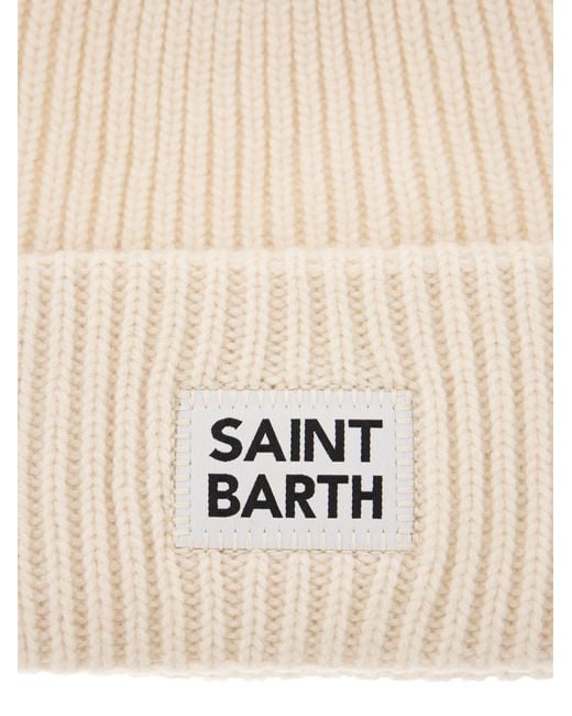 Berry Miltid Wool and Cashmere Cap Mc2 Saint Barth en coloris Natural