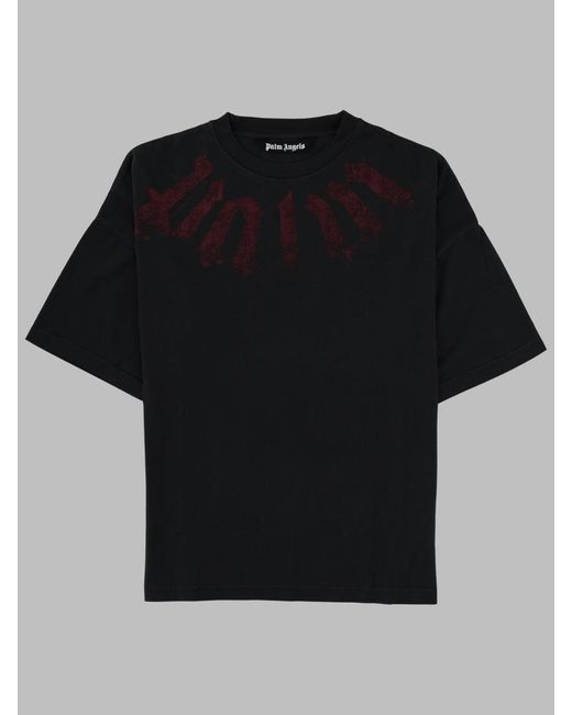 Palm Angels Black T Shirt Con Logo