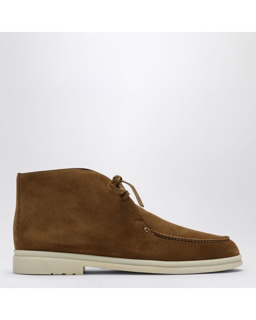 Loro Piana Brown Walk And Walk Lace-Up Boot for men