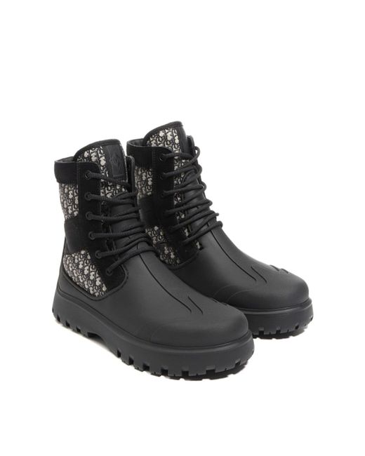 Dior Black Garden Oblique Boots for men