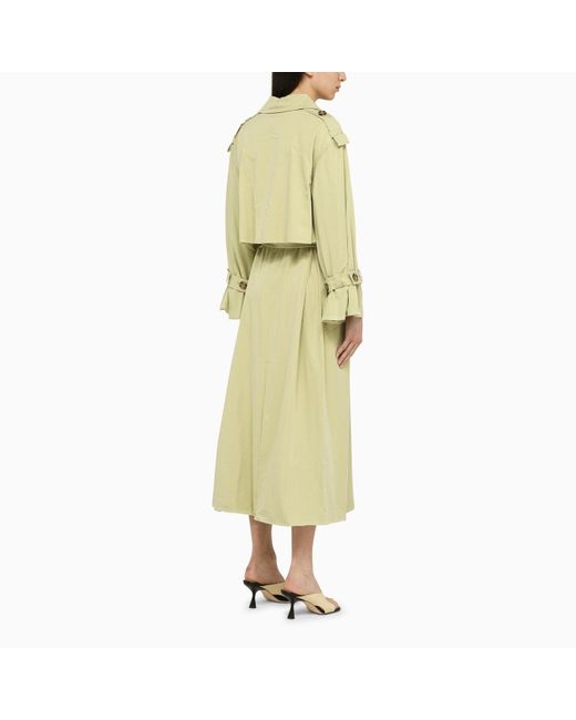 By Malene Birger Yellow Green Double Breasted Duster With Belt