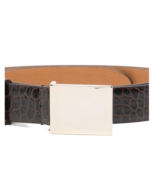 Alysi White Leather Belt