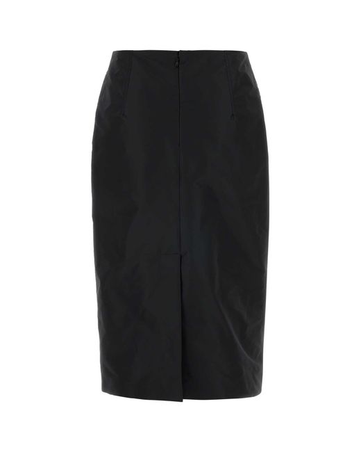 Jil Sander Black Faille Skirt