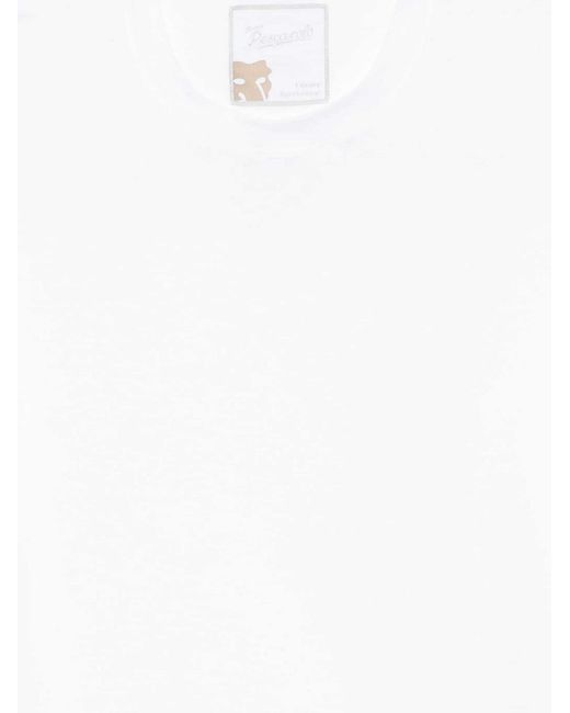 Marco Pescarolo White Short Sleeved Crew Neck T Shirt