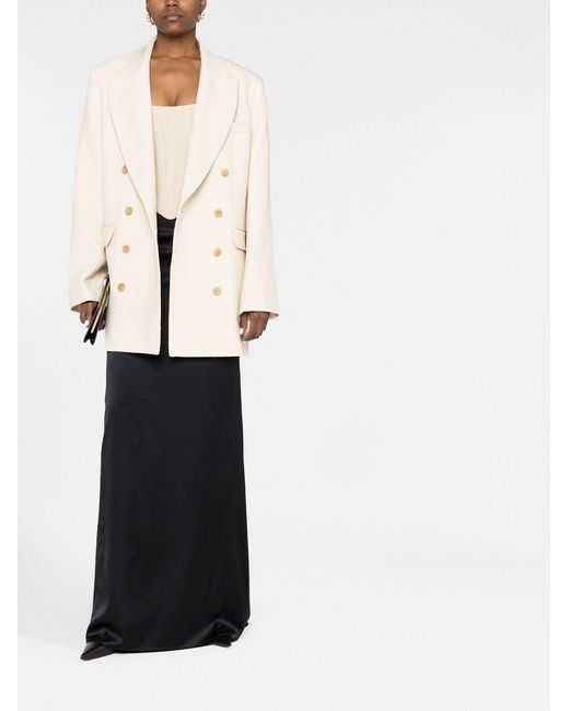 Khaite Blazer Met Dubbele Rij Knopen in het Natural