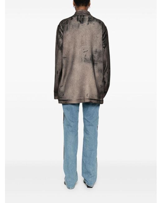 Avant Toi Gray Wool And Cashmere Blend Shirt