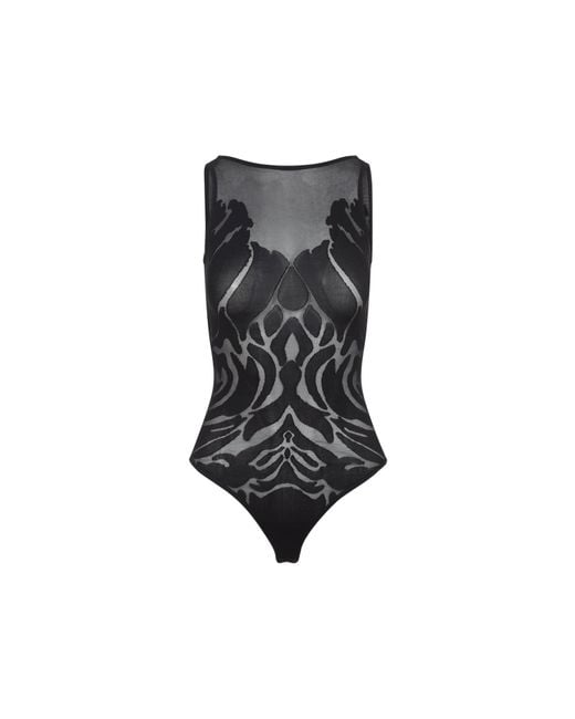 Wolford Gray Elegant Sleeveless Bodysuit