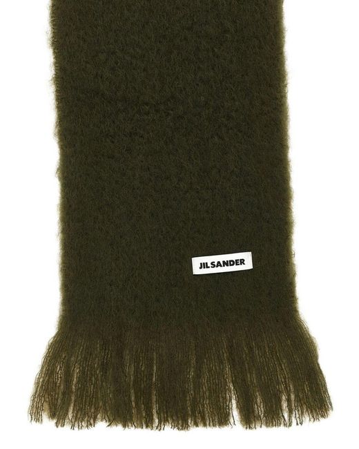 Jil Sander Green Wollschal