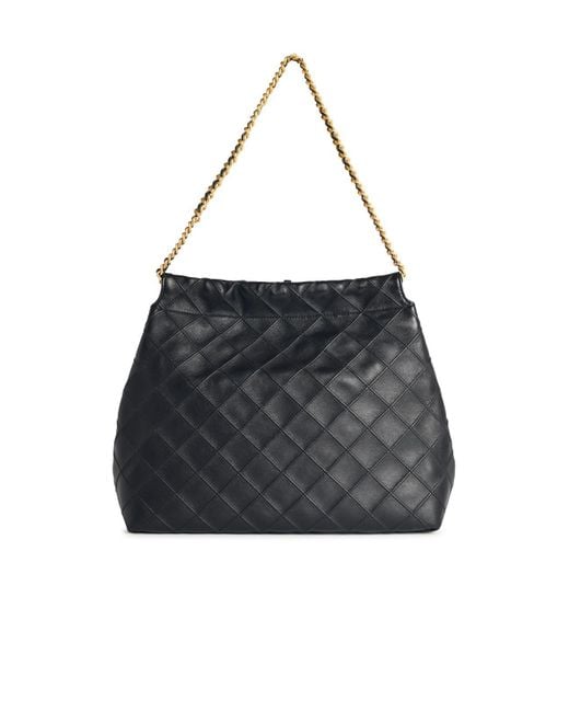 Tory Burch Black 'Fleming Hobo' Leather Bag