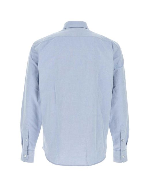 Prada Blue Oxford Shirt for men