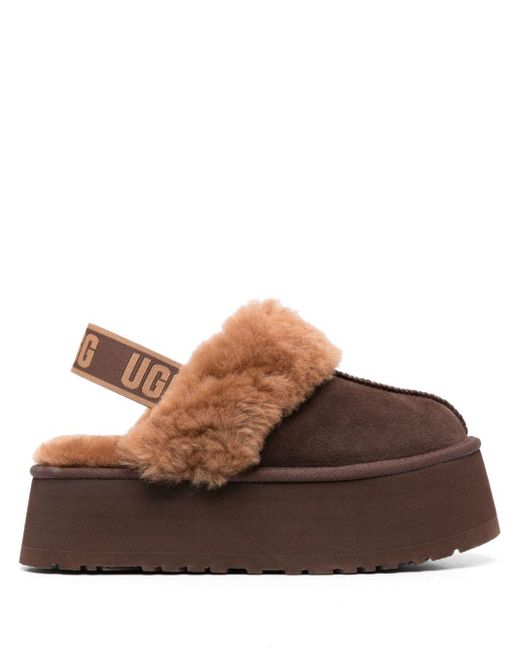 Ugg Brown Funkette 60Mm Suede Mules