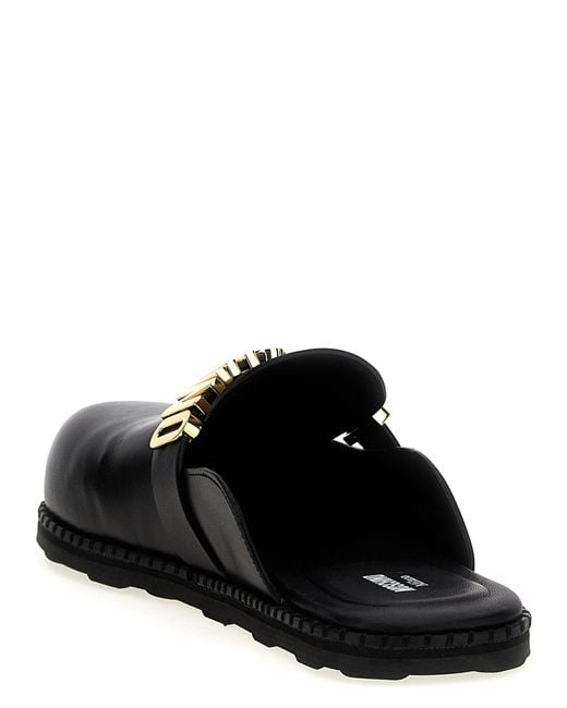 Moschino Black 'Birky' Sabots
