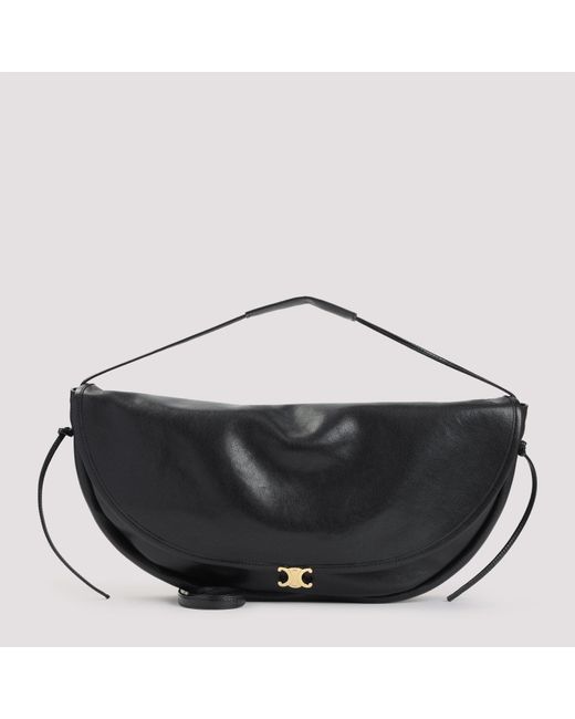 Céline Black Halfmoon Soft Handbag
