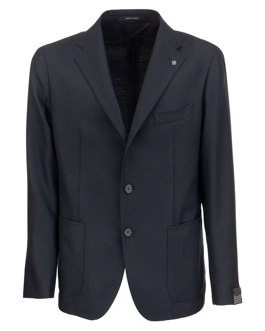 Tagliatore Tagliatorore Classic Wool Jacket in het Blue voor heren