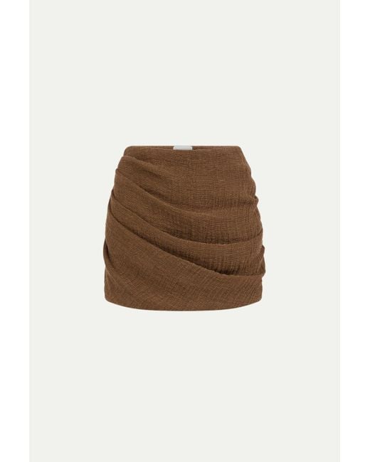 LeKasha Natural Draped Skirt