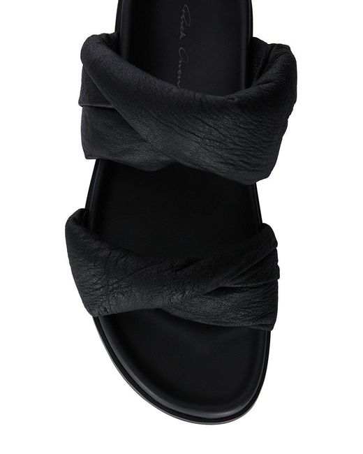 Rick Owens Black Twisted Granola Sandals