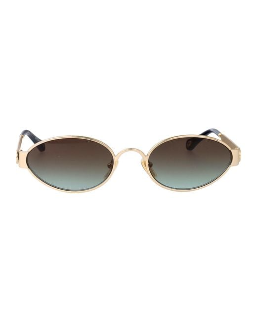 Chloé Brown Metal Sunglasses