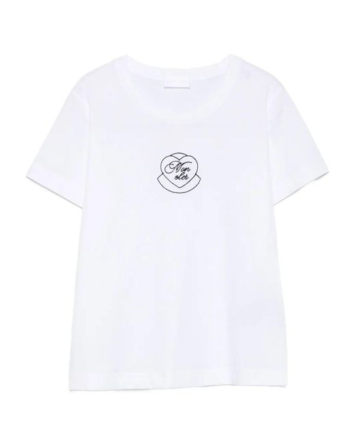 Moncler White Ss T-Shirt