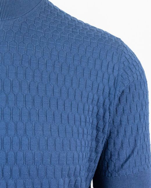 Paolo Pecora T Shirt Operata Blu in Blue für Herren