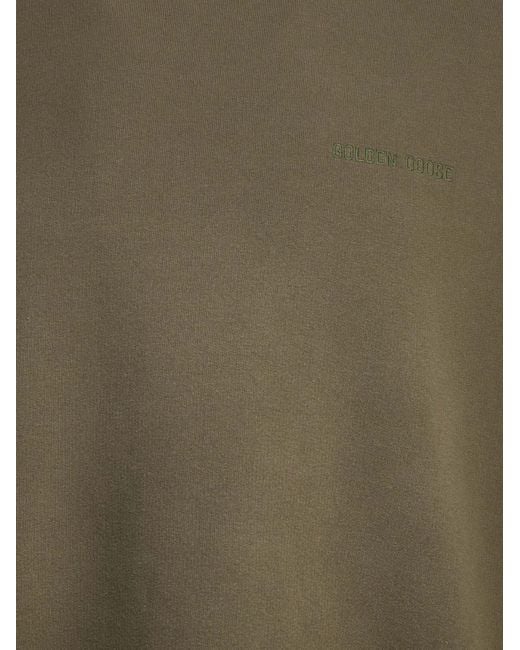 Golden Goose Deluxe Brand Green Cotton Sweatshirt With Logo