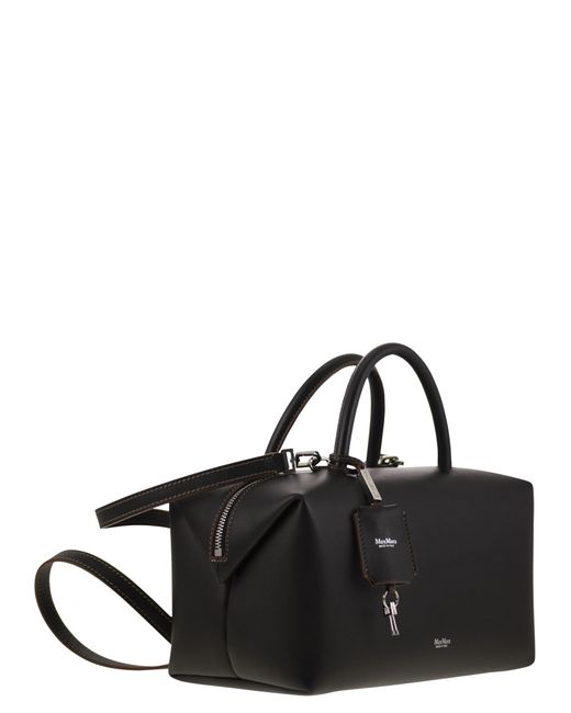 Max Mara Holdallm Medium Satchel In Natuurlijk Leer in het Black
