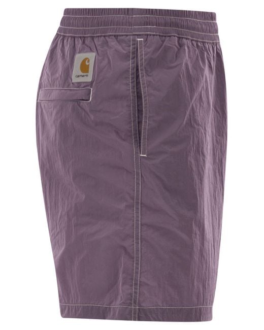 Carhartt Purple Swimsuit With Logo