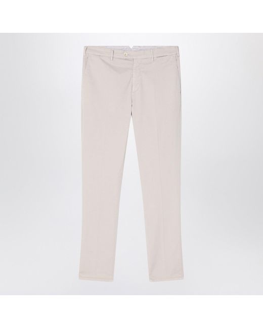 Brunello Cucinelli Pink Greige Cotton Regular Pants