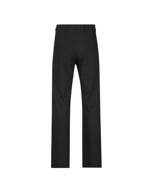 Gucci Black Gg Wool Trousers for men