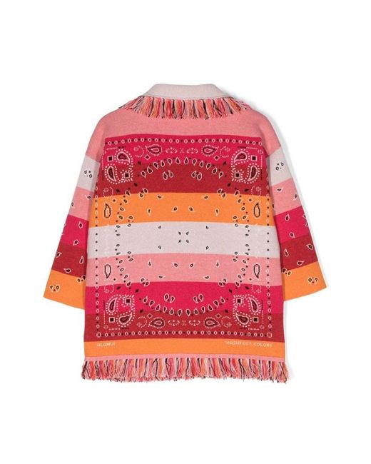 Alanui Pink Striped Bandana Jacquard Card