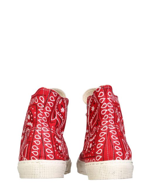 Gienchi Red High Jean Michel Sneakers for men