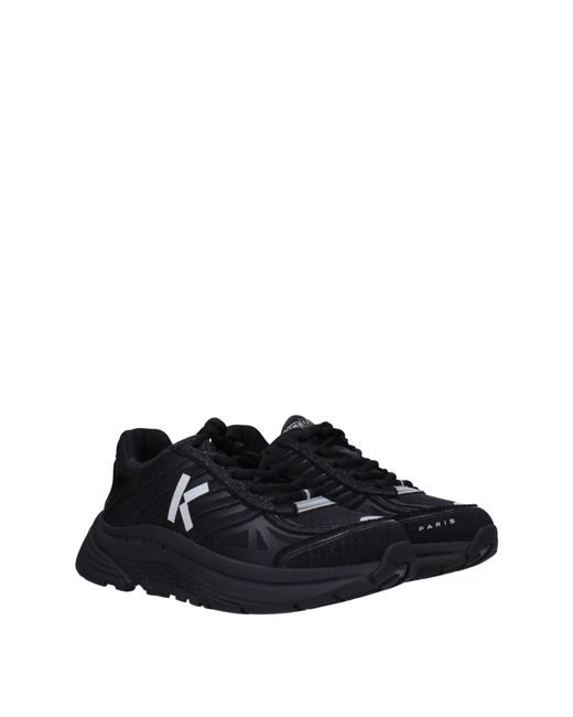 KENZO Black Sneakers Donna Tessuto Nero
