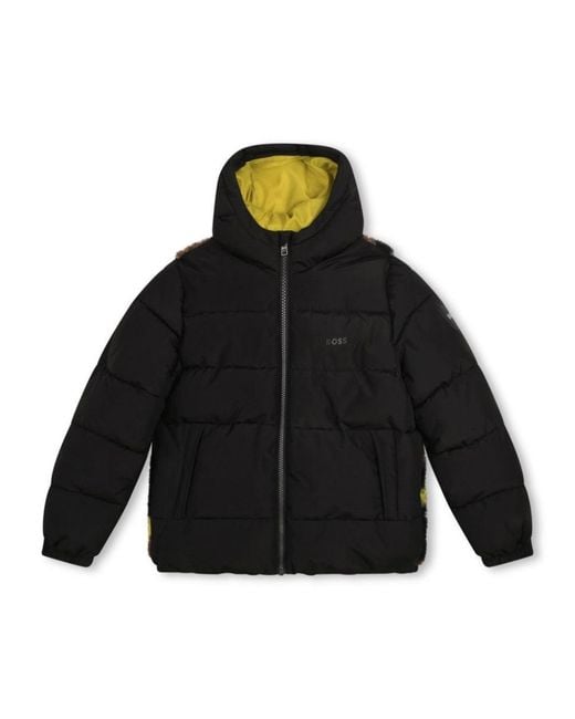 Boss Black Down Jacket With Hood