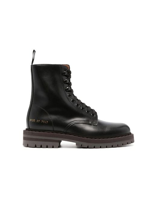 Common Projects Black Leather Boots