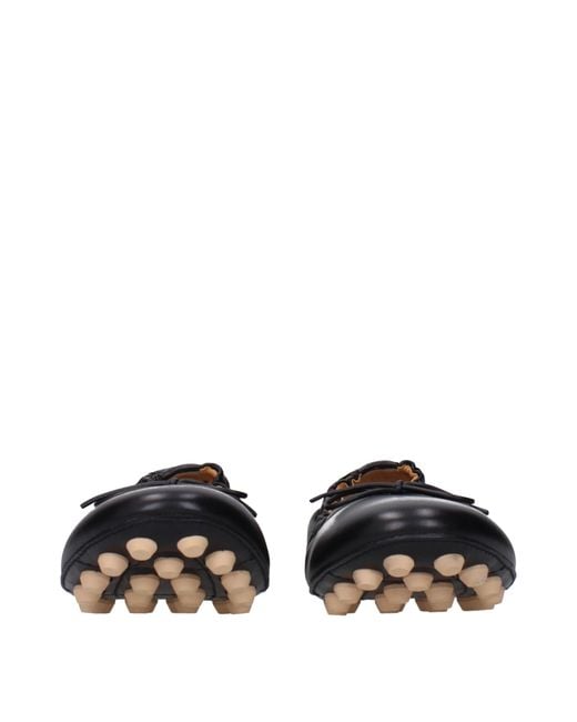 Tod's Black Ballerine Donna Pelle Nero