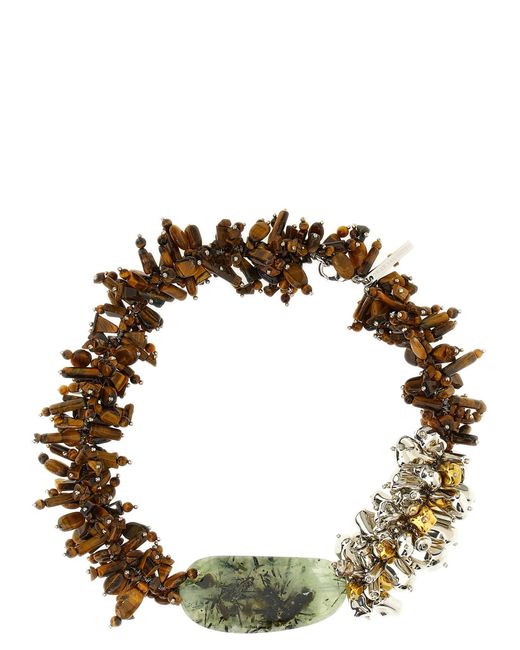 Dries Van Noten Brown Beaded Necklace